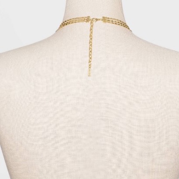 SUGARFIX by BaubleBar Layered Y-Chain Necklace - Gold - Picture 4 of 5